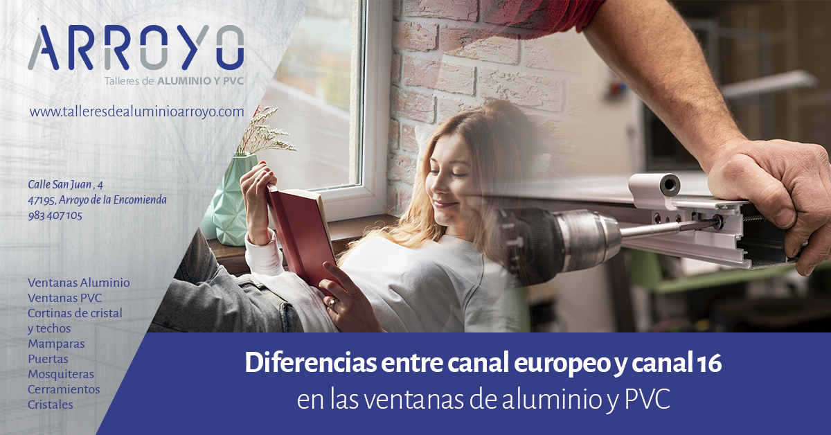 Ventanas aluminio o PVC canal europeo o canal 16